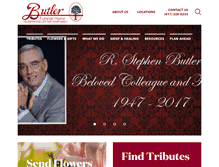 Tablet Screenshot of butlerfuneralhome.com